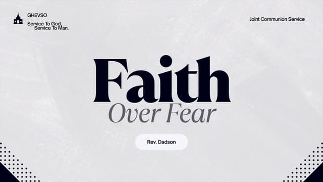 Faith Over Fear